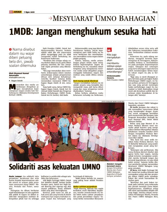 Berita Harian - 07/08/2016