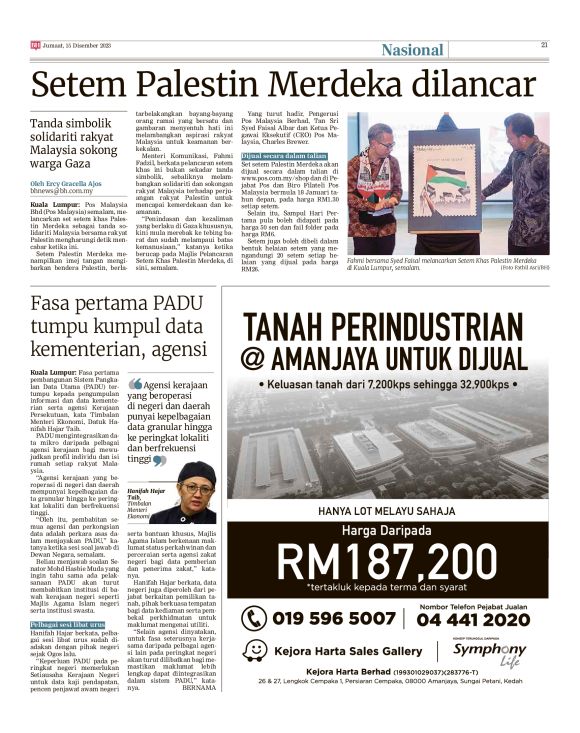 Berita Harian - 15/12/2023