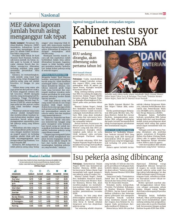 Berita Harian - 10/01/2024