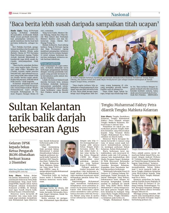 Berita Harian - 19/01/2024