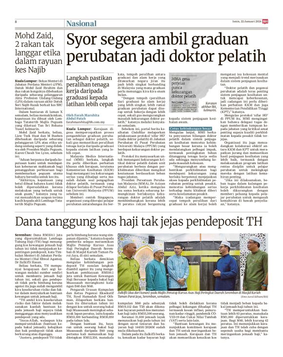 Berita Harian - 22/01/2024