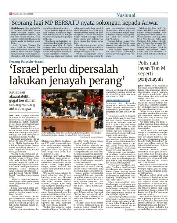 Berita Harian - 25/01/2024