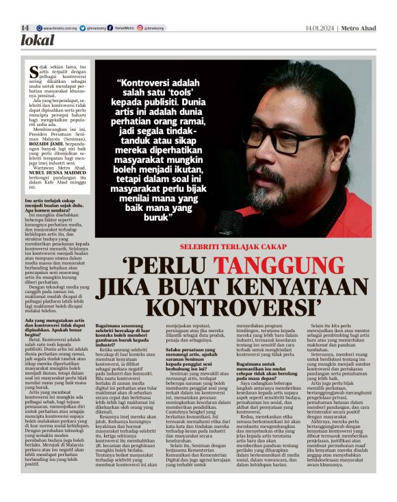 Harian Metro - 14/01/2024